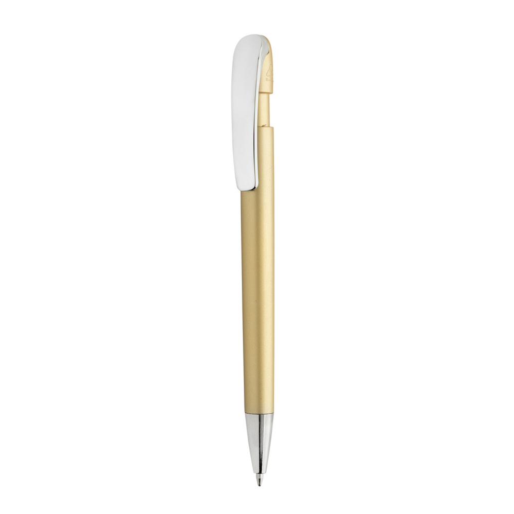 Glide GRS gecertificeerde R-ABS Pen met metalen clip - kopen of bedrukken - goudkleurig (± PMS 7407)