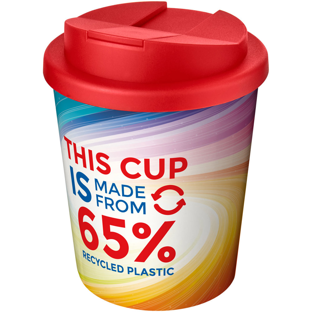 Brite-Americano® Espresso Eco 250 ml morsvrije geïsoleerde beker - voor bedrijven en relatiegeschenken - rood
