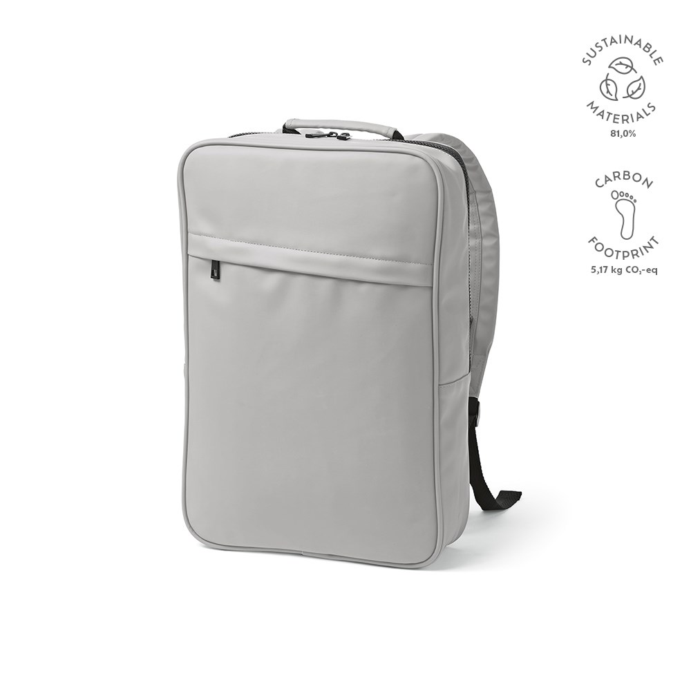 Amsterdam Rugzak 16L Gerecycled PU - kopen of bedrukken - Lichtgrijs