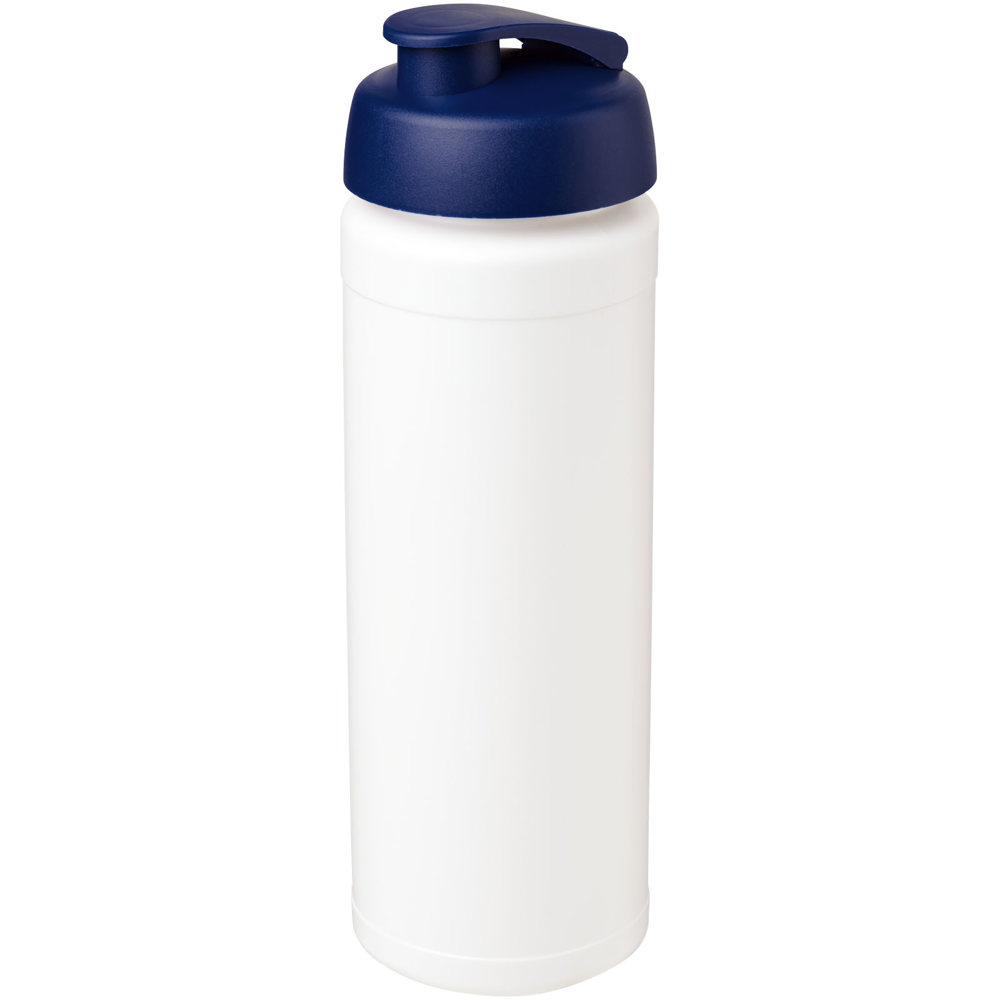 Baseline® Plus grip 750 ml sportfles met flipcapdeksel - kopen of bedrukken - Wit, Blauw