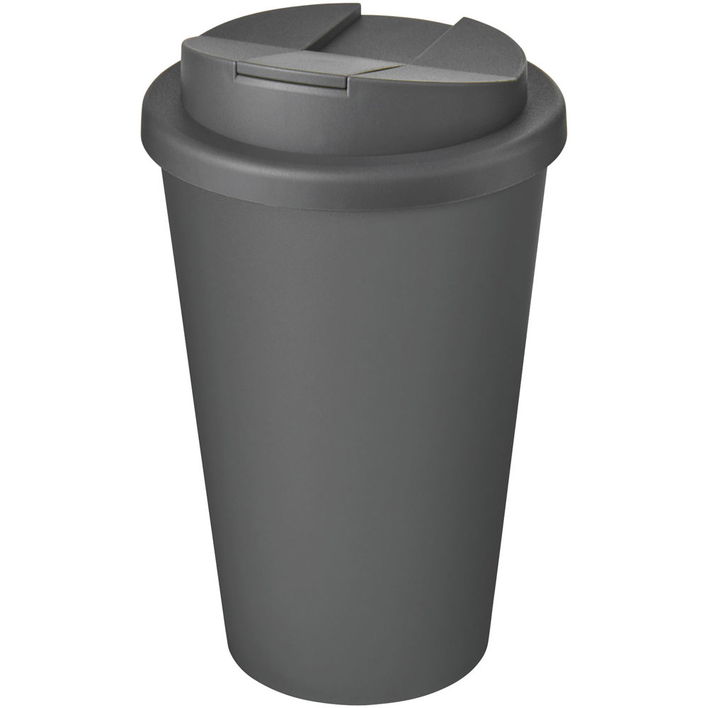 Americano® Eco 350 ml gerecyclede beker met spill-proof deksel - voor bedrijven en relatiegeschenken - Grijs