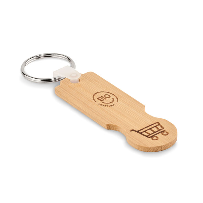 COMPRAS - Bamboe winkelwagenmuntje - met logo of onbedrukt bestellen