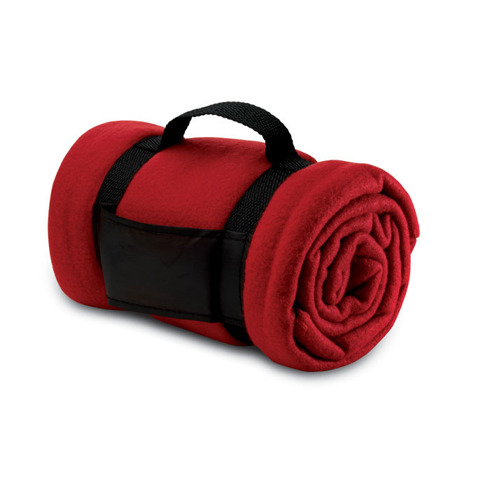 STAVENGER - Fleece deken - bedrukt of onbedrukt verkrijgbaar - Rood