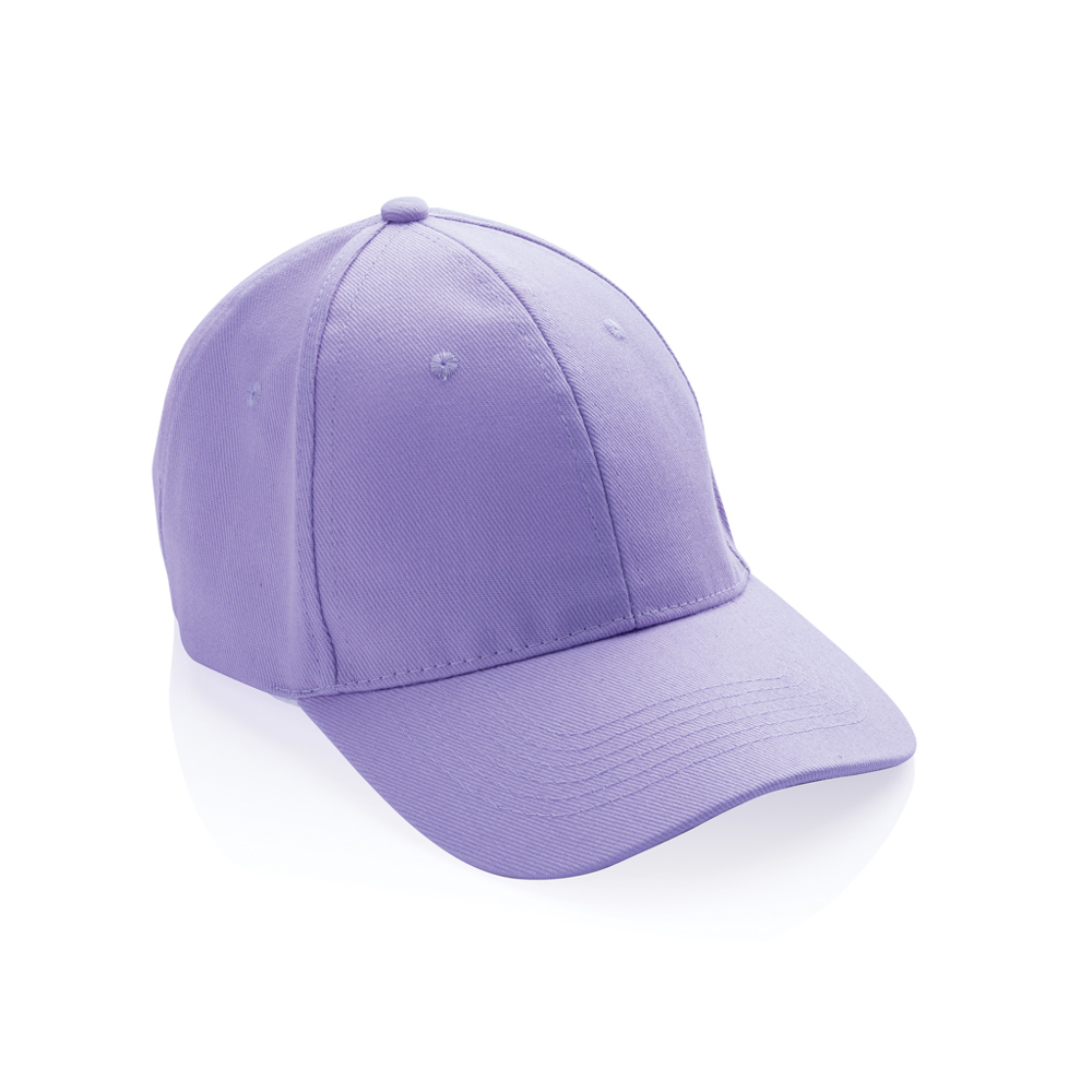 Impact AWARE™ 6 panel 280gr gerecycled katoenen cap - voor bedrijven en relatiegeschenken - lavender (± PMS 15-3716TCX)