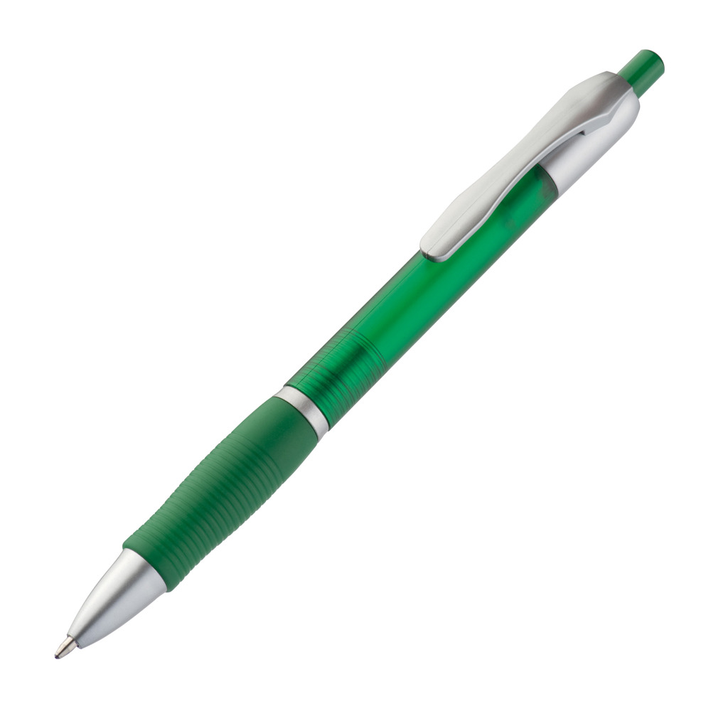 Kunststof pen met drukmechanisme - voor bedrijven en relatiegeschenken - groen