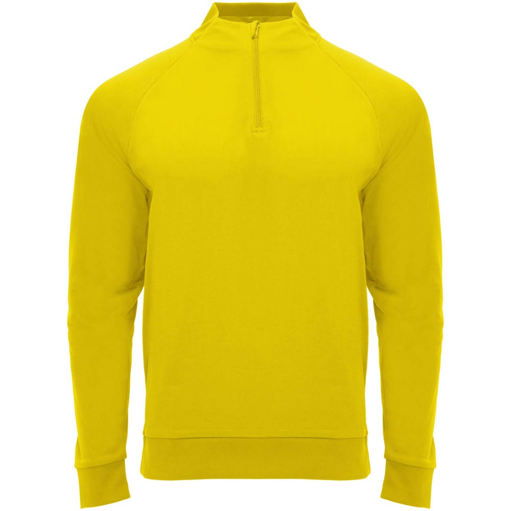 Epiro unisex sweatshirt met lange mouwen en kwartrits - voor bedrijven en relatiegeschenken - Geel