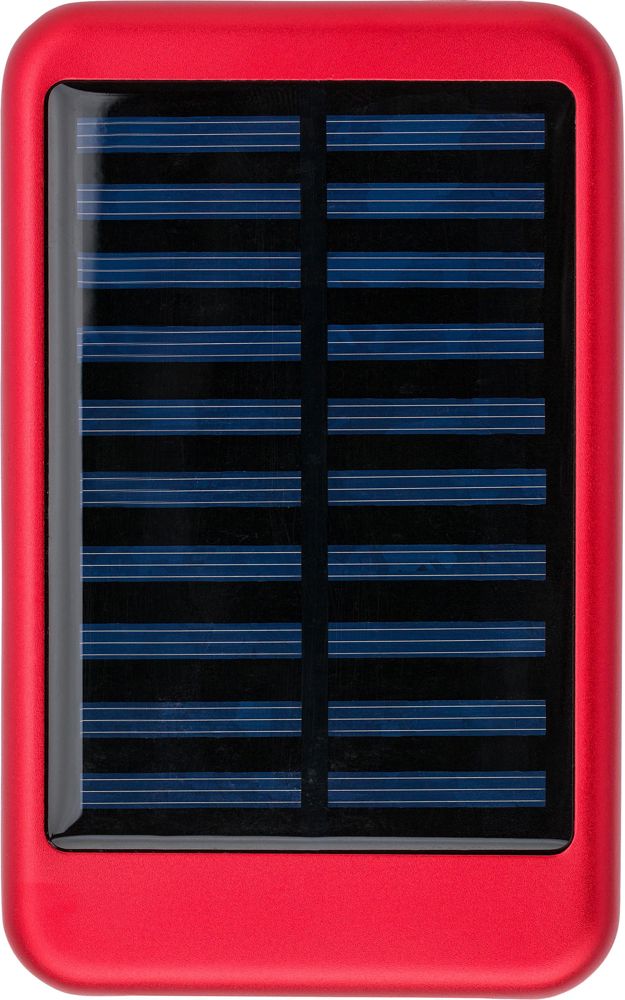 Aluminium zonne-energie powerbank Tycho - met logo of onbedrukt bestellen