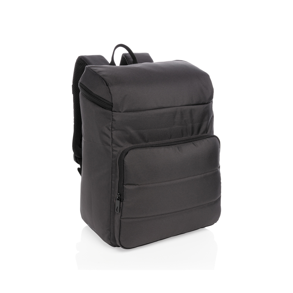 Impact AWARE™ RPET koelrugzak - voor bedrijven en relatiegeschenken - zwart (± PMS Black)