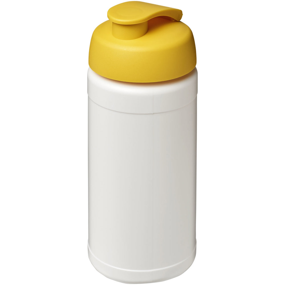 Baseline® Plus 500 ml sportfles met flipcapdeksel - met logo of onbedrukt bestellen - Wit, Geel