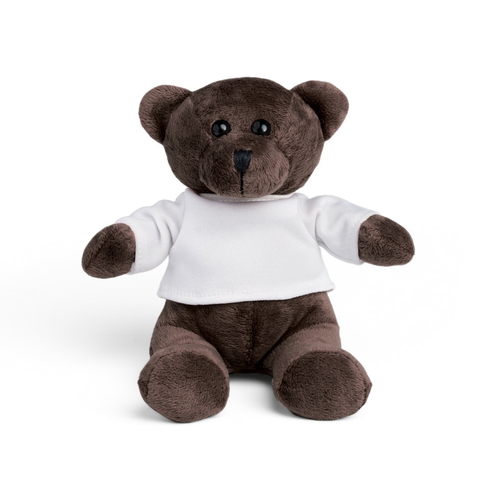 BEAR. Pluchen teddybeer met t-shirt aan - kopen of bedrukken - wit