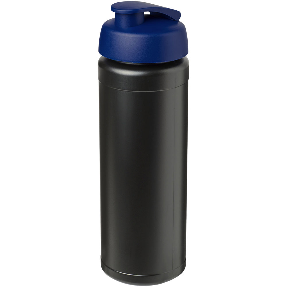 Baseline® Plus grip 750 ml sportfles met flipcapdeksel - kopen of bedrukken - Zwart, Blauw