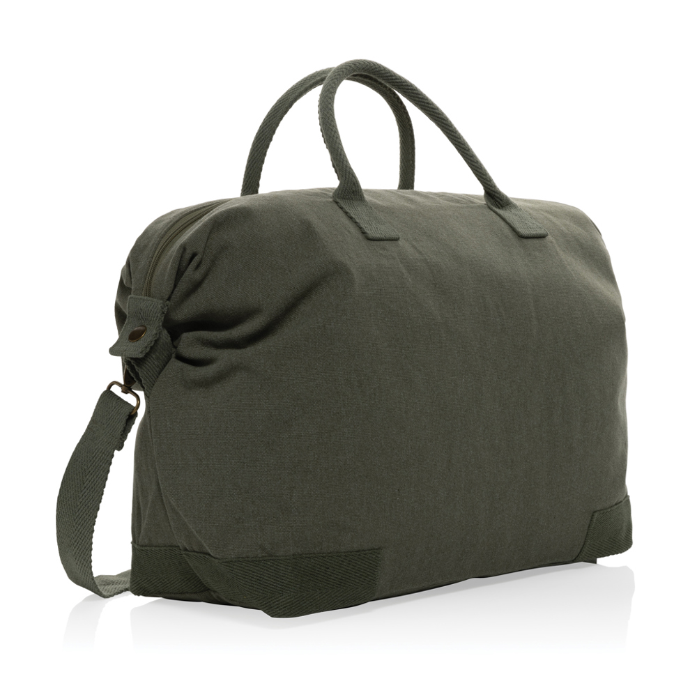 Kezar AWARE™ 500gsm gerecycled canvas deluxe weekendtas - kopen of bedrukken - groen (± PMS 17-6206 TCX)