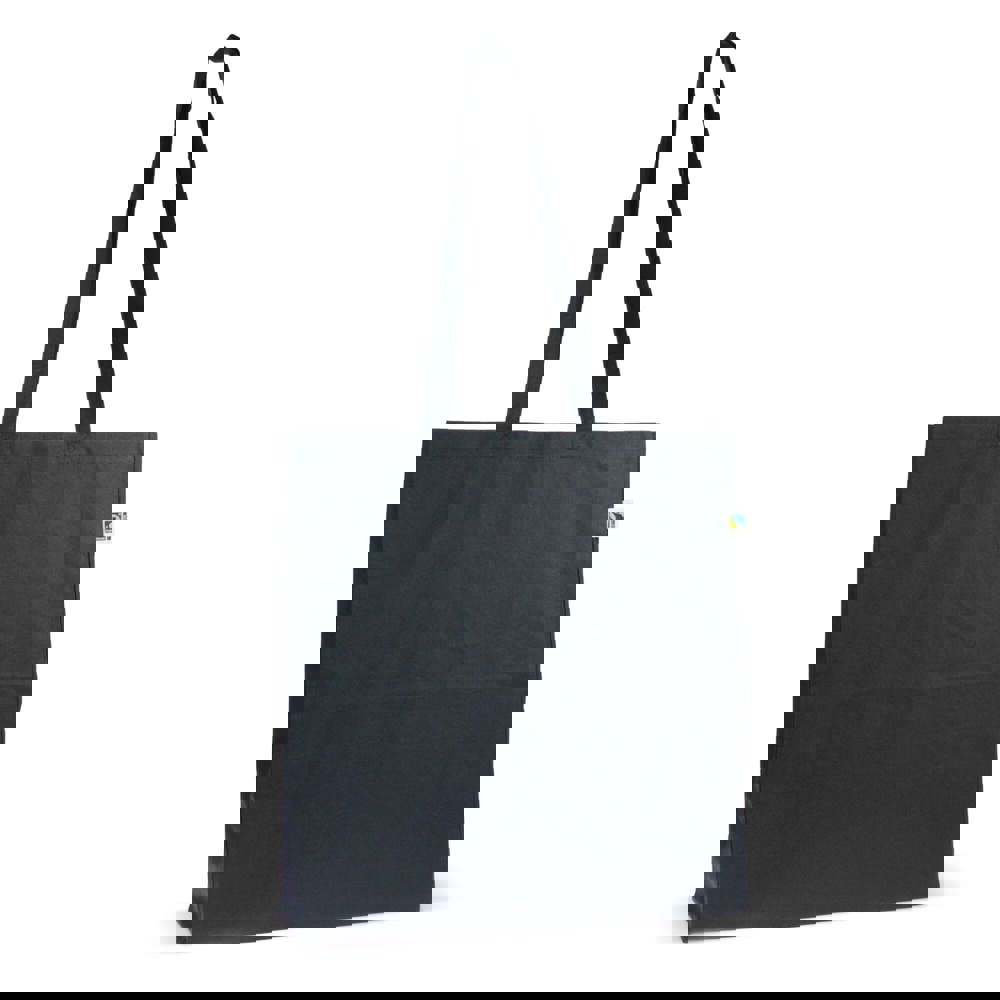 Fairtrade katoenen tas gekleurd lang 140g/m² 38x10x42cm - voor bedrijven en relatiegeschenken - Donkerblauw