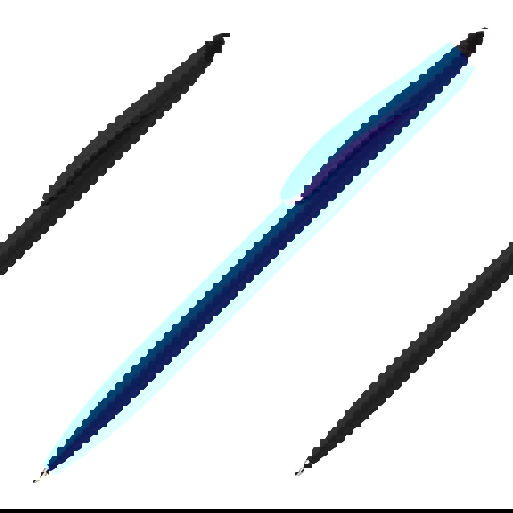 Balpen Touchy stylus hardcolour - voor bedrijven en relatiegeschenken - Donkerblauw / Zwart