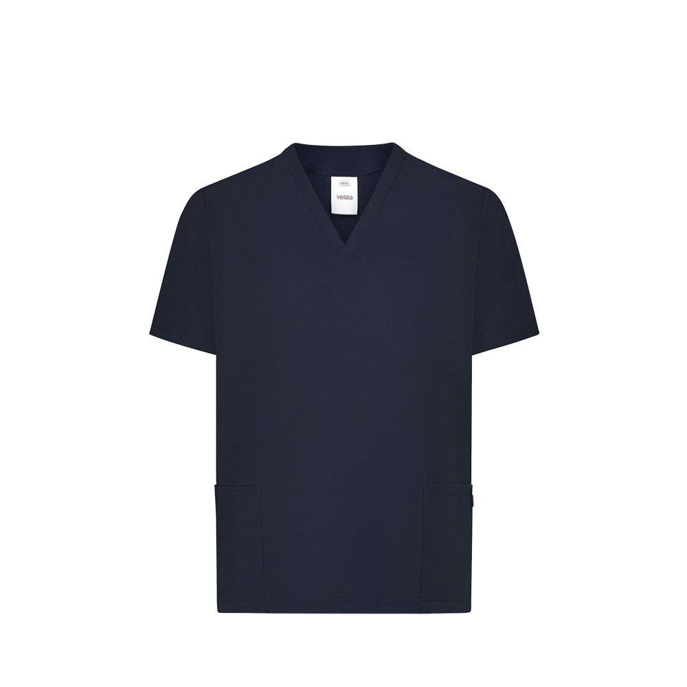 VL FLORA. Tuniek met korte mouwen (140 g/m²) gemaakt van 100% microvezel - Marineblauw