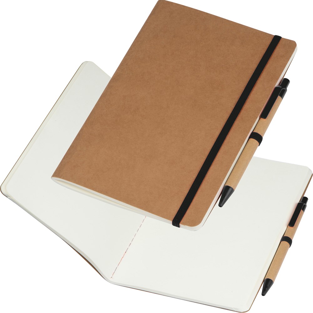 A5 schrift met pen - voor bedrijven en relatiegeschenken - Zwart