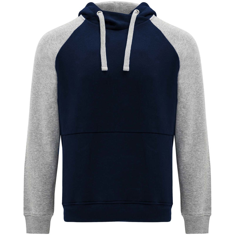 Badet unisex tweekleurige hoodie - met logo of onbedrukt bestellen - Marineblauw, Gemêleerd grijs