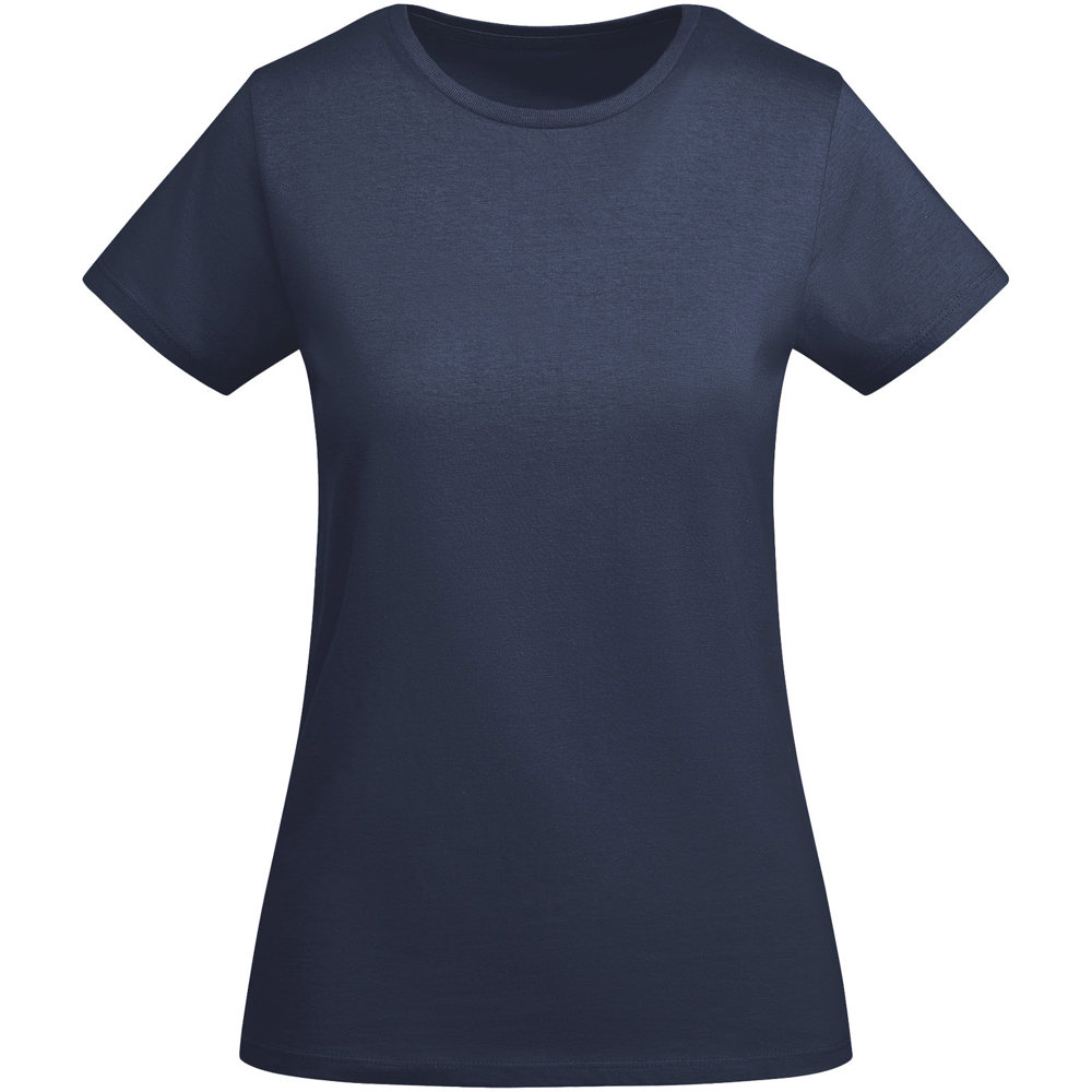 Breda biologisch katoenen dames T-shirt met korte mouwen - met logo of onbedrukt bestellen - Marineblauw