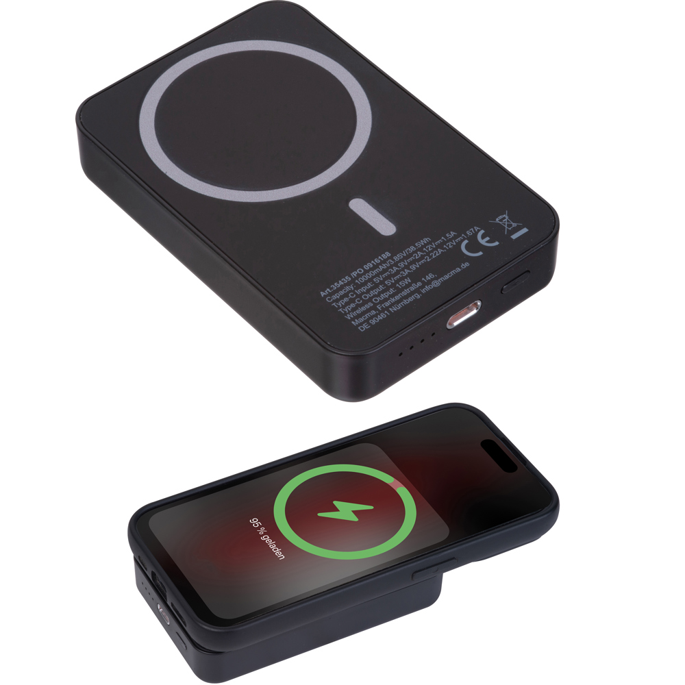 R-ABS magnetische powerbank 10.000 mAh
