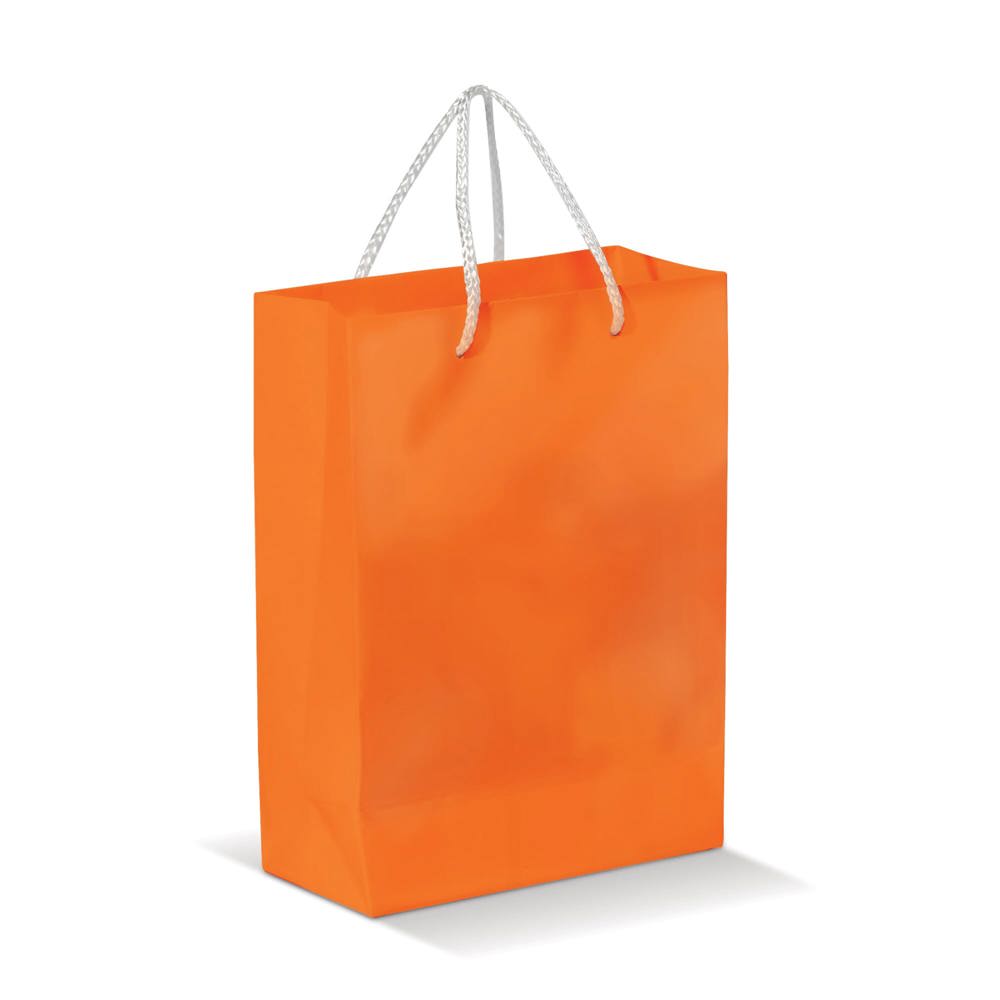 Draagtas papier klein 200g/m2 - kopen of bedrukken - oranje