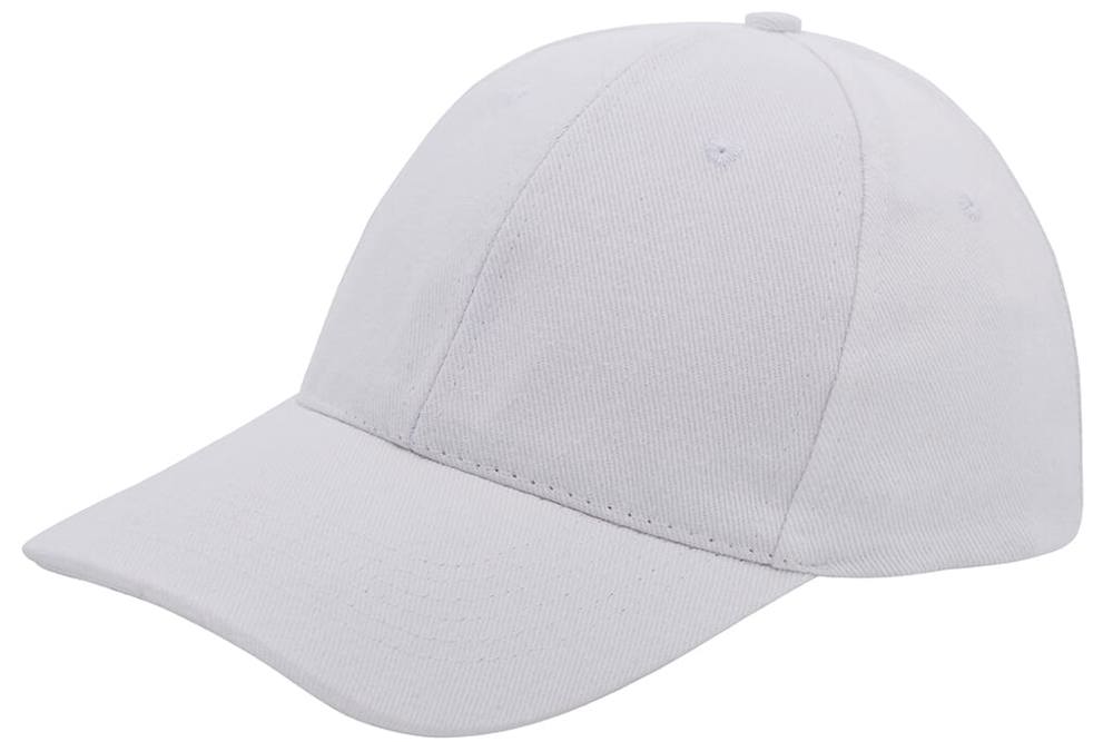 Brushed twill cap - bedrukt of onbedrukt verkrijgbaar - Wit (White) / Wit