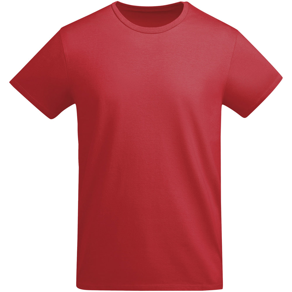 Breda biologisch katoenen herenshirt met korte mouwen - voor bedrijven en relatiegeschenken - Rood