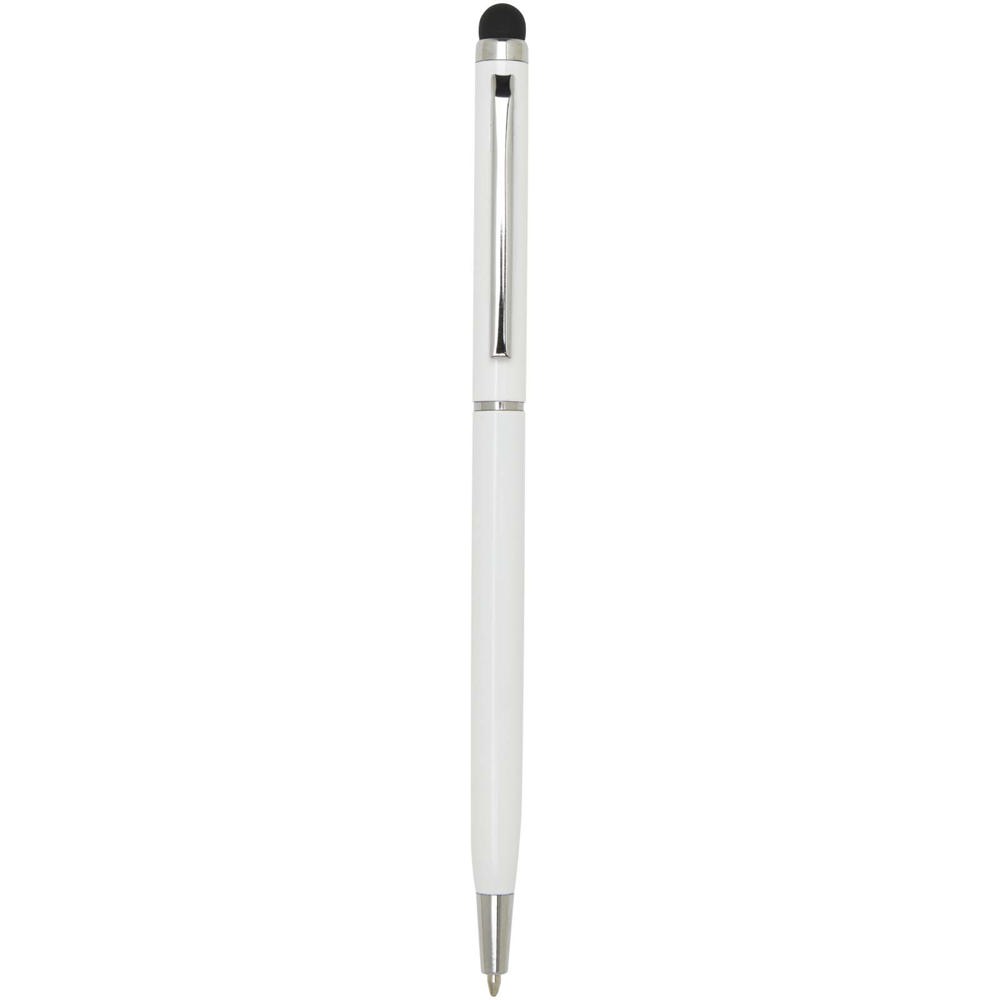 Ore aluminium balpen met stylus (blauwe inkt) - met logo of onbedrukt bestellen - Wit