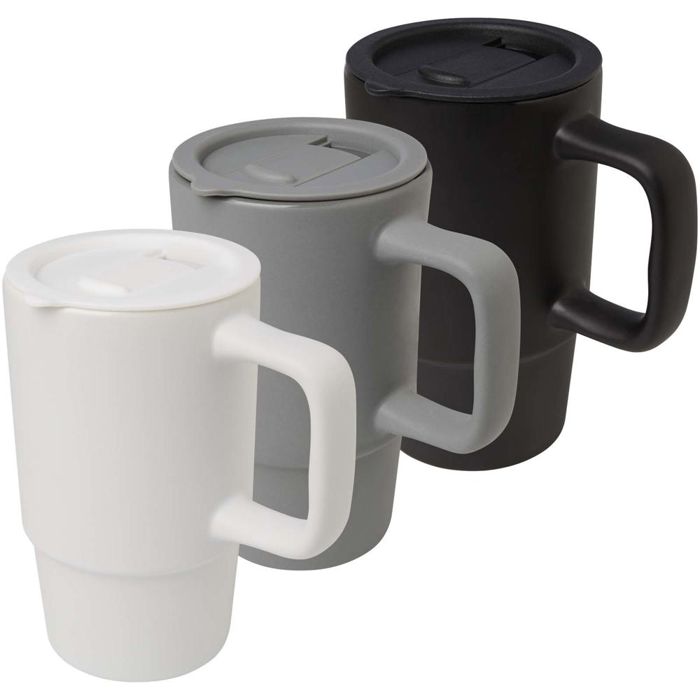 Carter 450 ml mok van keramiek met plastic deksel