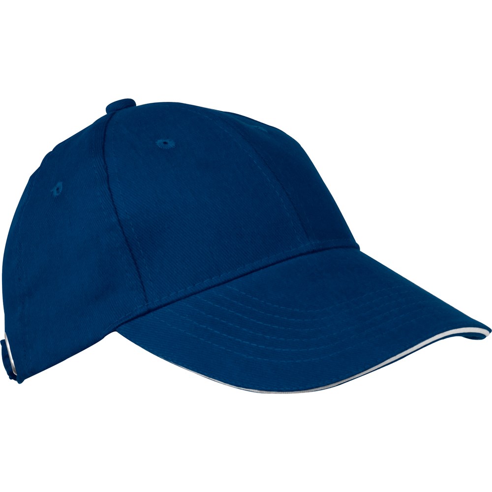 6-panel sandwich katoenen baseballcap - kopen of bedrukken - Donkerblauw