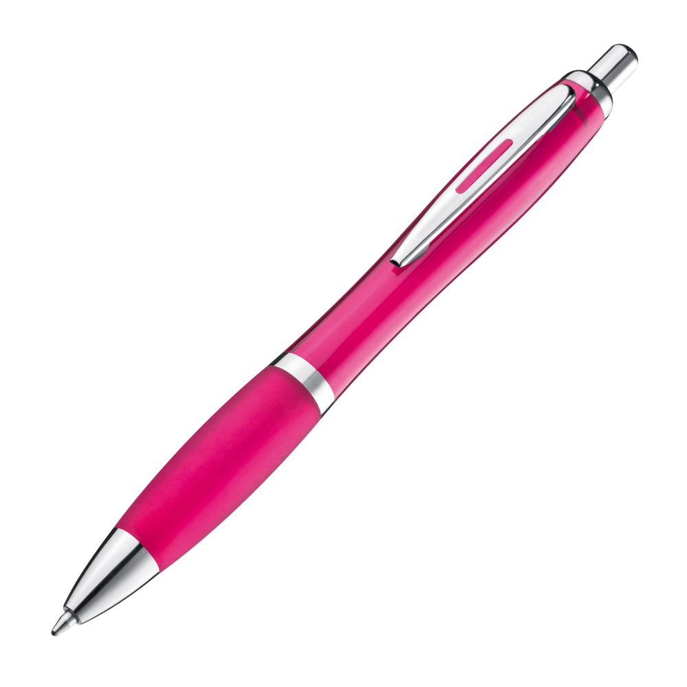 Pen met zilveren metalen clip - voor bedrijven en relatiegeschenken - Paars