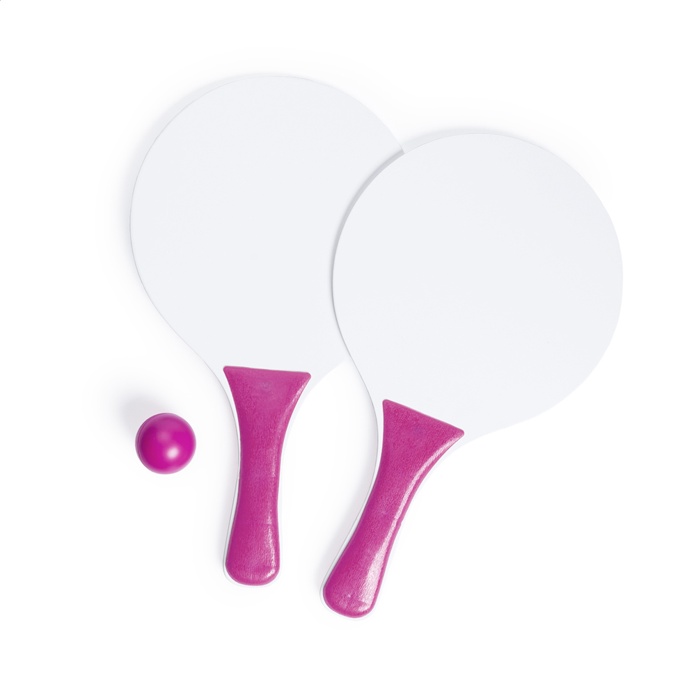 Negril - strandtennis - bedrukt of onbedrukt verkrijgbaar - fuchsia/wit