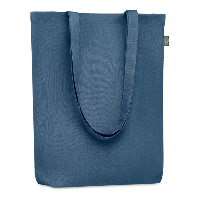 NAIMA TOTE - Hennep boodschappentas - bedrukt of onbedrukt verkrijgbaar - Blauw