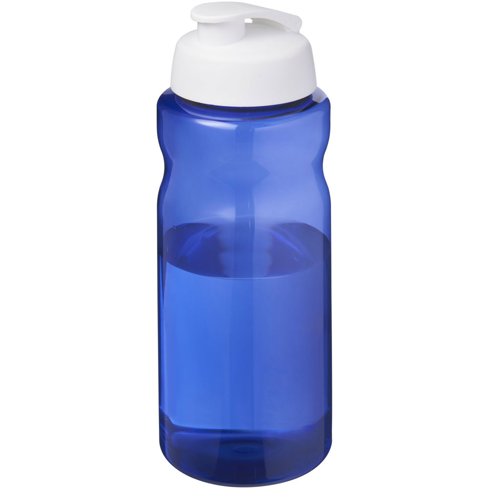 H2O Active® Eco Big Base 1 l drinkfles met klapdeksel - met logo of onbedrukt bestellen - blauw, wit