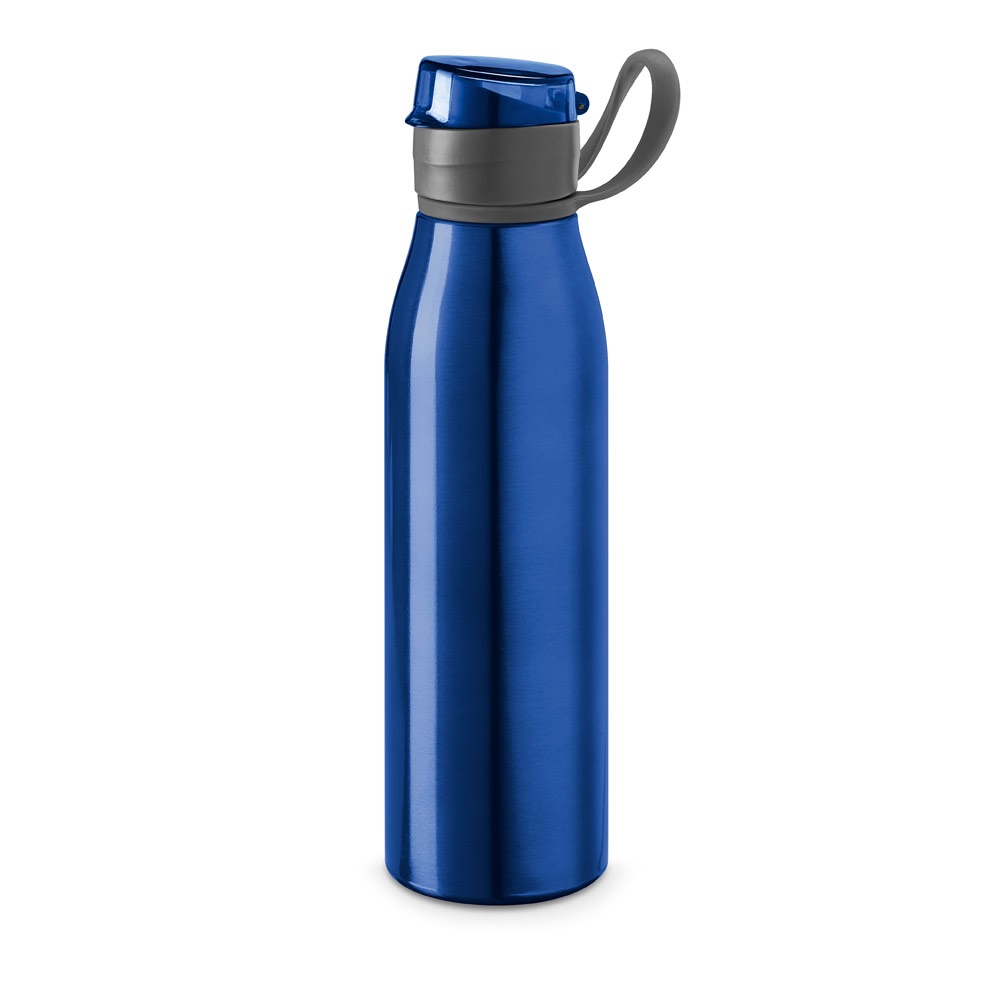 KORVER. Aluminium 650 mL sportfles - bedrukt of onbedrukt verkrijgbaar - Royal Blauw