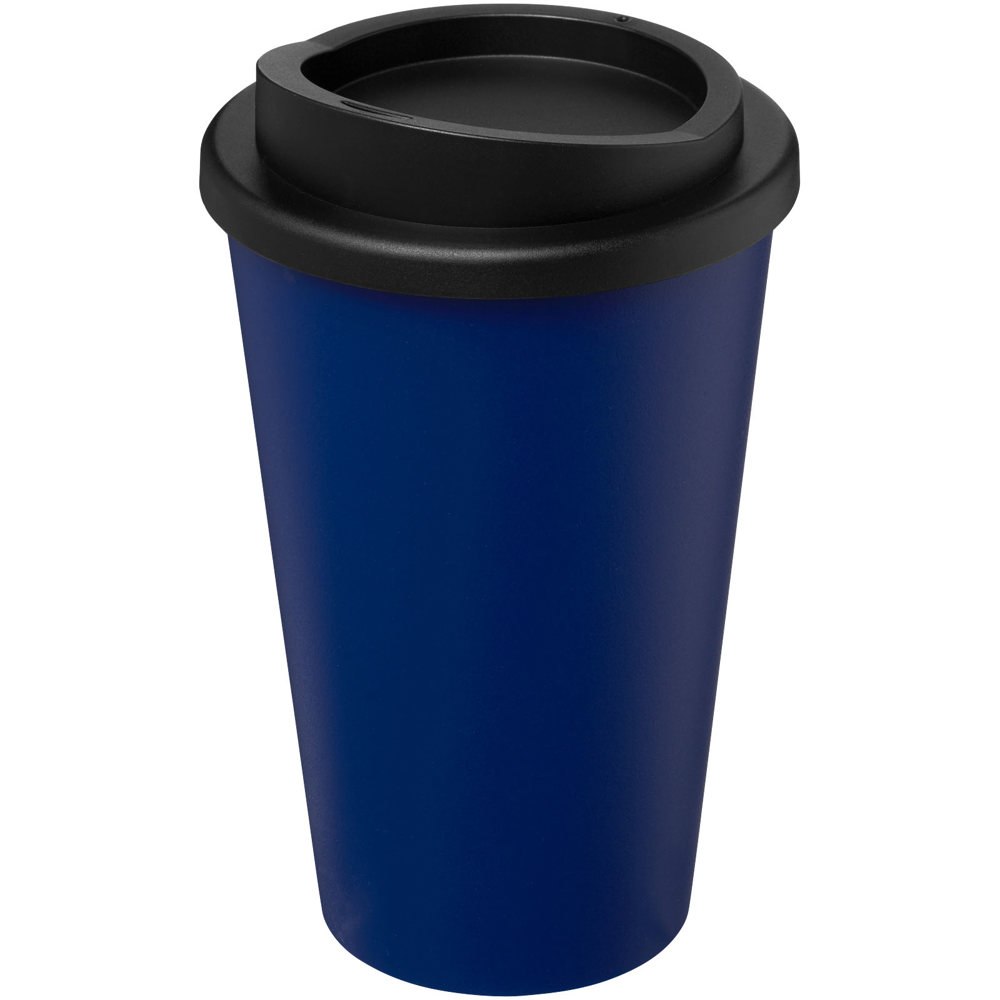 Gerecyclede americano® 350 ml geïsoleerde beker - voor bedrijven en relatiegeschenken - Blauw, Zwart