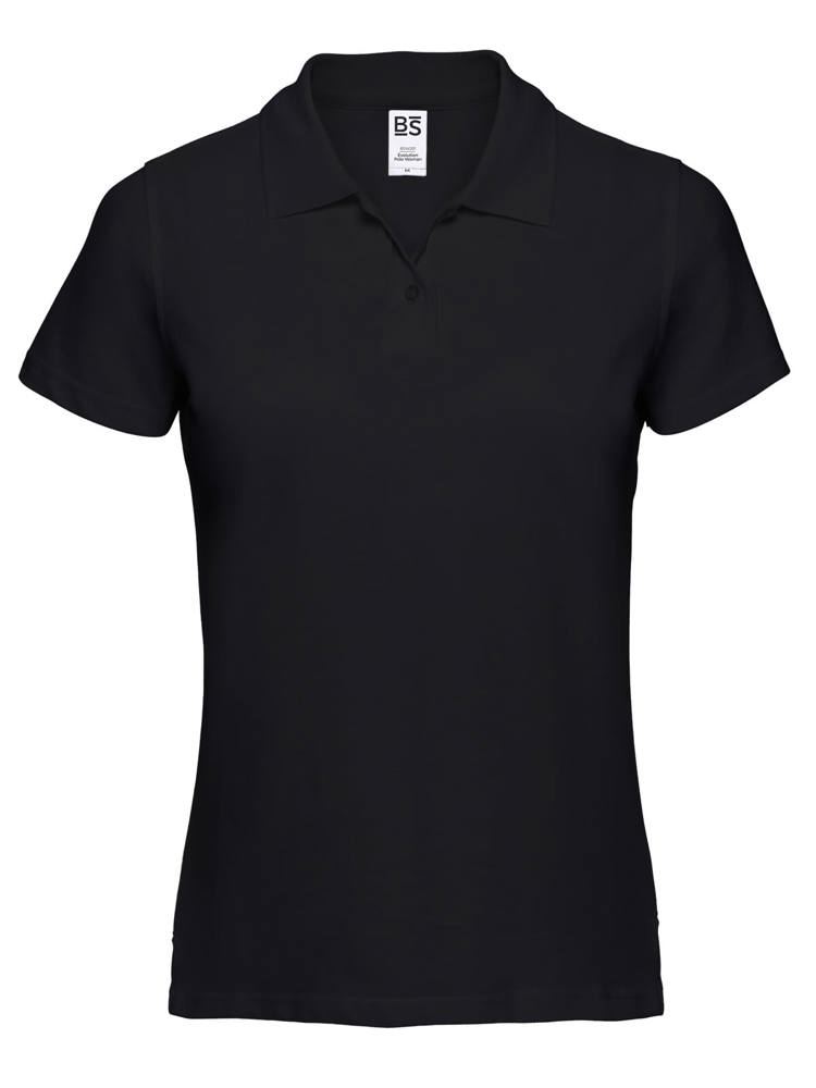 BS Evolution dames polo, 180 gr/m² - met logo of onbedrukt bestellen - Zwart (Black)