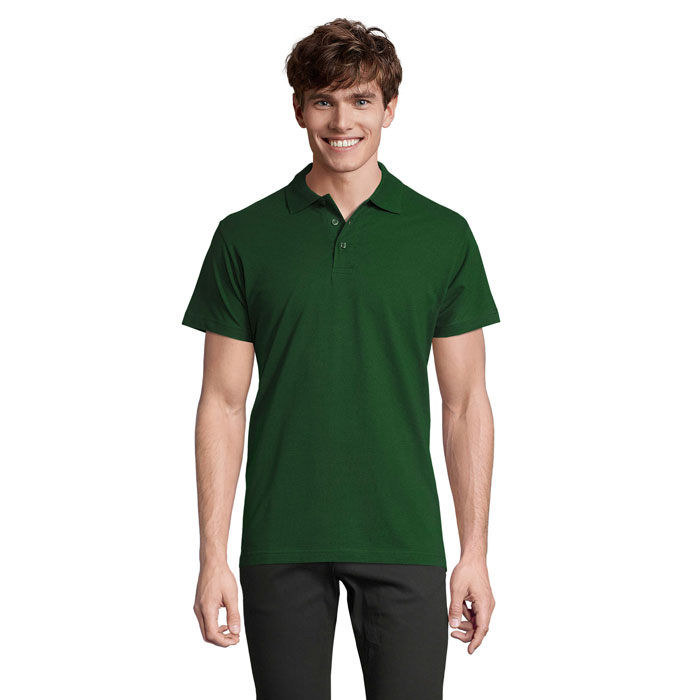 SPRING II - SPRING II HEREN Polo 210g - met logo of onbedrukt bestellen - Golf Groen