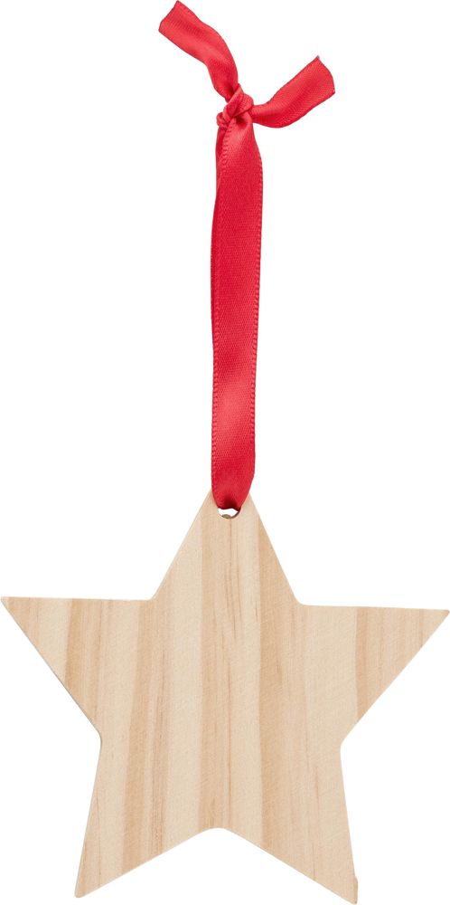 Houten kerstornament Ster Caspian - voor bedrijven en relatiegeschenken