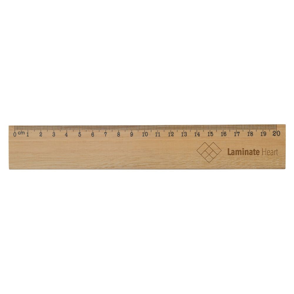 Houten liniaal 20cm - met logo of onbedrukt bestellen