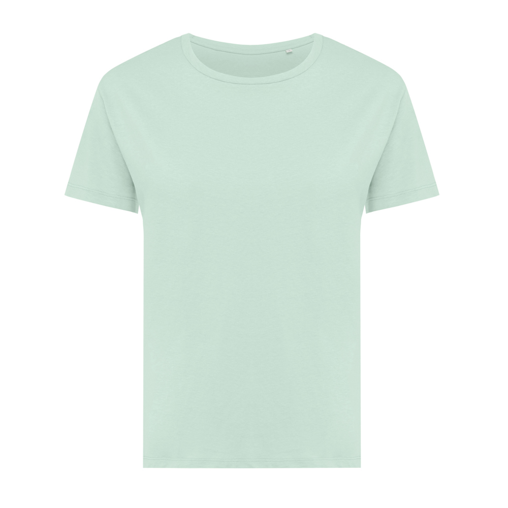 IQONIQ Yala dames lichtgewicht gerecycled katoen t-shirt - bedrukt of onbedrukt verkrijgbaar - crushed mint (± PMS 12-5410 TCX)