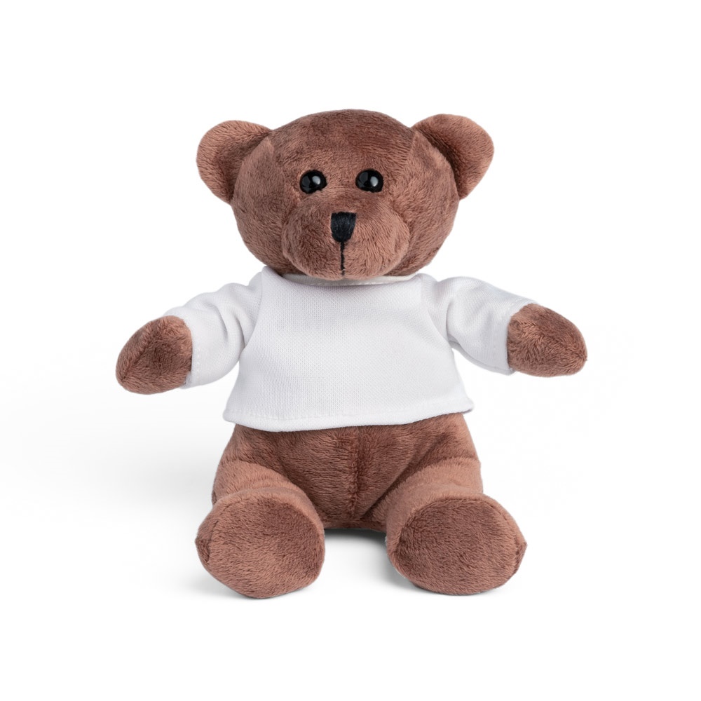 BEAR. Pluchen teddybeer met t-shirt aan - kopen of bedrukken - Wit