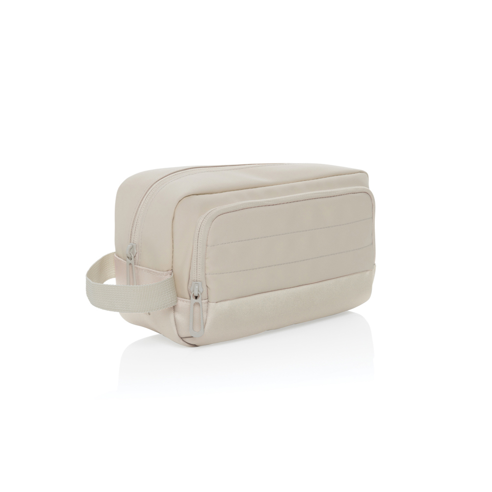 Armond AWARE™ RPET toilettas - bedrukt of onbedrukt verkrijgbaar - beige (± PMS Warm Grey 1)