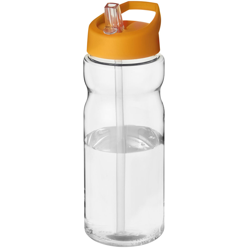 H2O Active® Base 650 ml bidon met fliptuitdeksel - met logo of onbedrukt bestellen - Transparent, Oranje