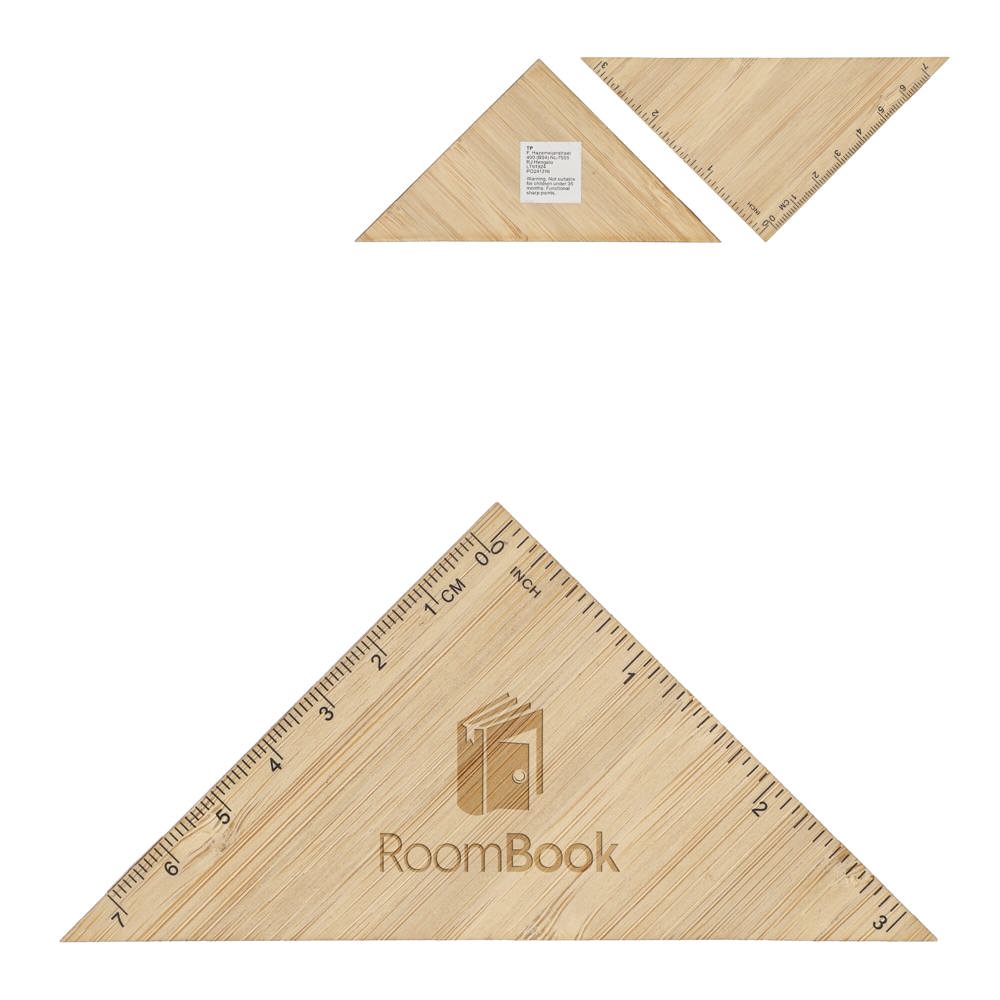 Bamboe geodriehoek - met logo of onbedrukt bestellen
