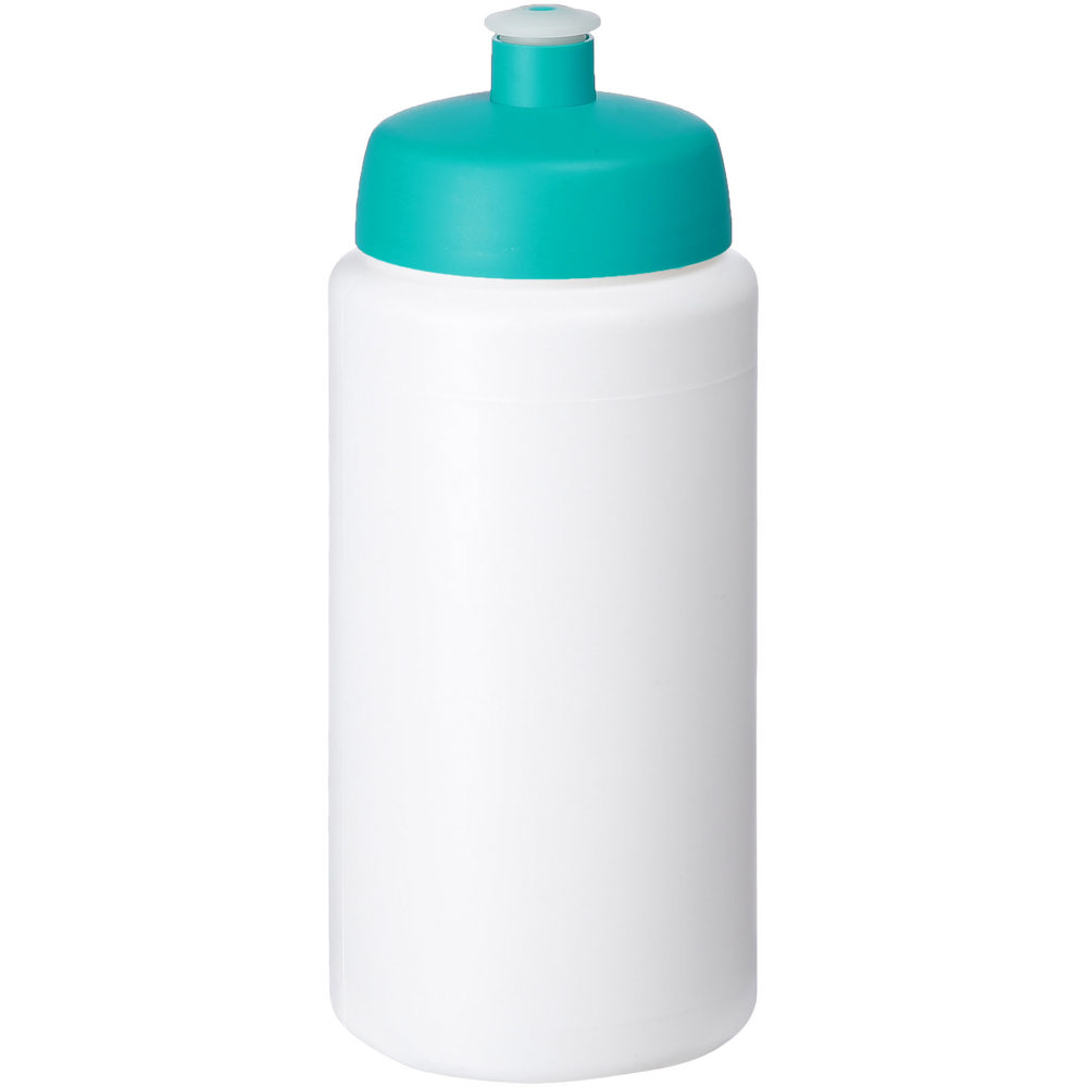 Baseline® Plus grip 500 ml sportfles met sportdeksel - kopen of bedrukken - Wit, Aqua