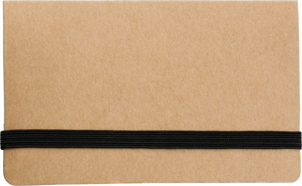 Kartonnen memoboekje Bjorn - kopen of bedrukken - bruin/zwart