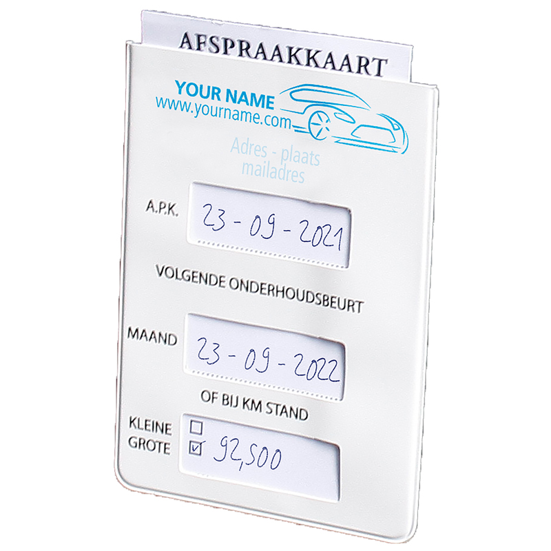 Afspraakkaarthoesje 3-vaks - kopen of bedrukken