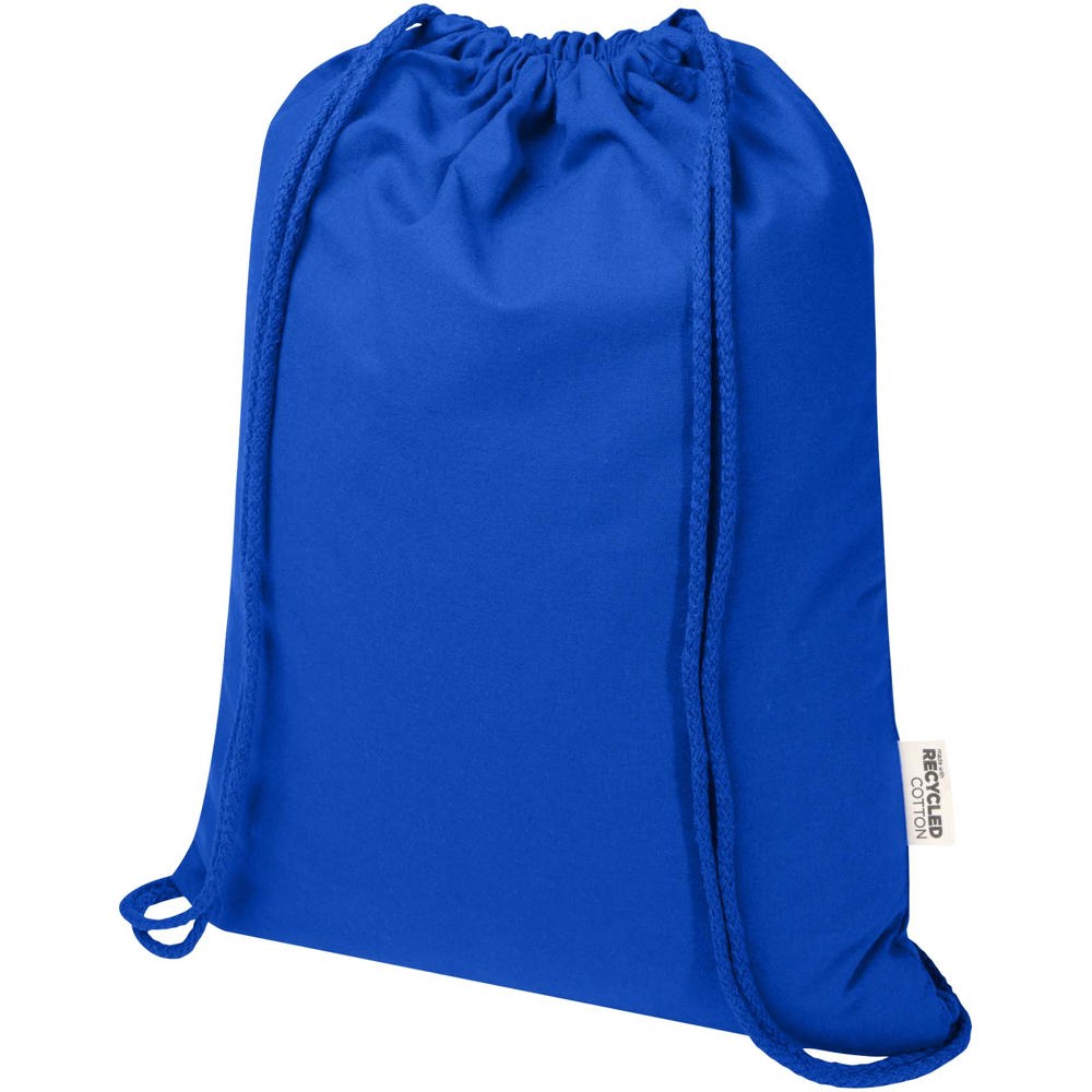 Peru Blend 180 g/m² GRS gerecycleerde katoenen trekkoordtas 5L - kopen of bedrukken - Koningsblauw