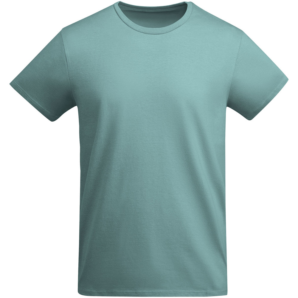Breda biologisch katoenen kindershirt met korte mouwen - voor bedrijven en relatiegeschenken - Stoffig blauw