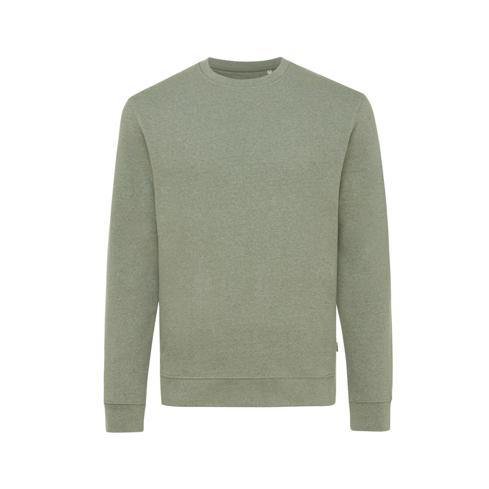 IQONIQ Denali gerecycled katoen sweater ongeverfd - voor bedrijven en relatiegeschenken - heather green (± PMS heather green)